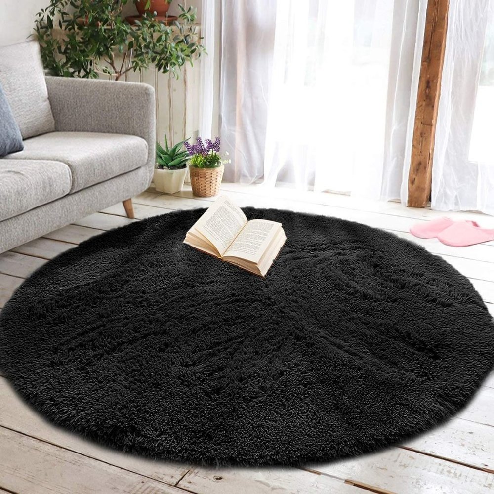 Round Fluffy Soft Area Rugs 4ft A